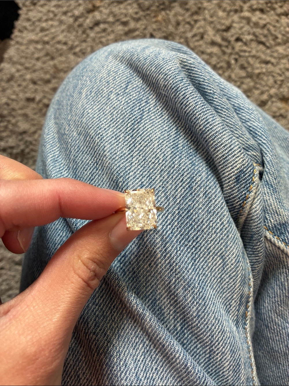6ct Emerald Cut Engagement Ring